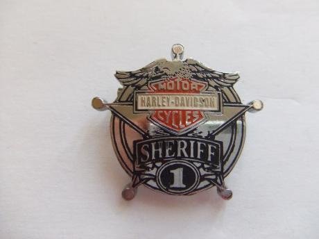 Harley Davidson Motor Cycles Sheriff 1 badge